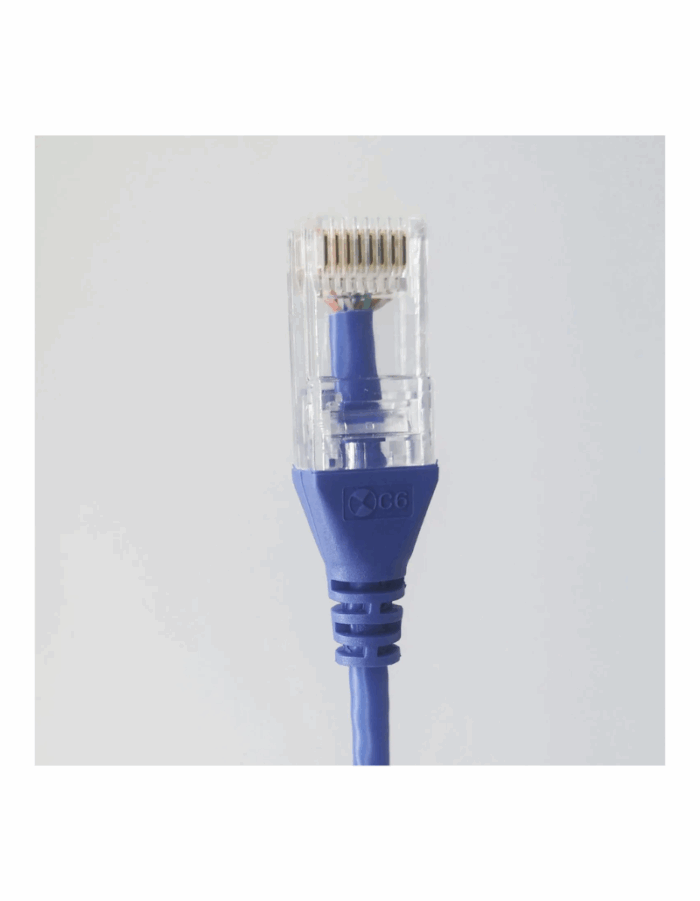 Patch Cord U/UTP Cat6 Slim Azul 1m - Imagen 2