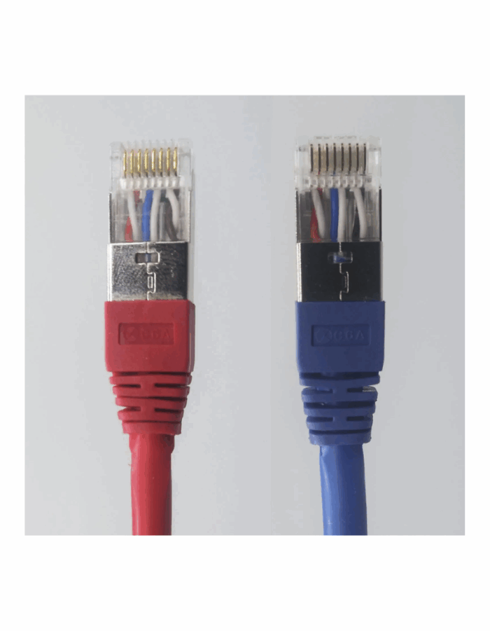 Patch Cord S/FTP Cat6A LSZH Azul/Rojo - Imagen 2