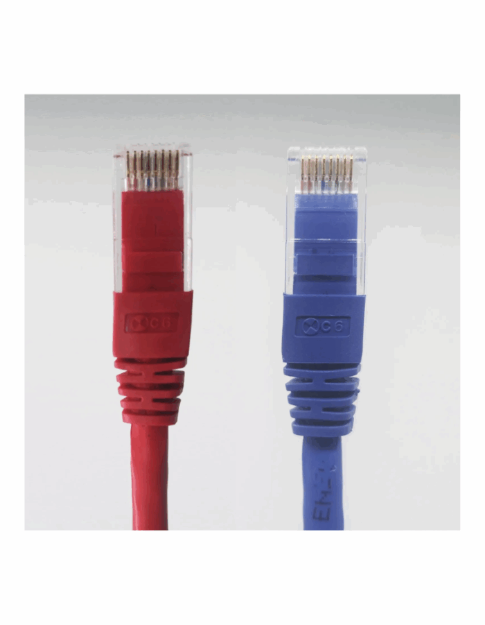 Patch Cord U/UTP Cat6 Azul/Rojo - Imagen 2