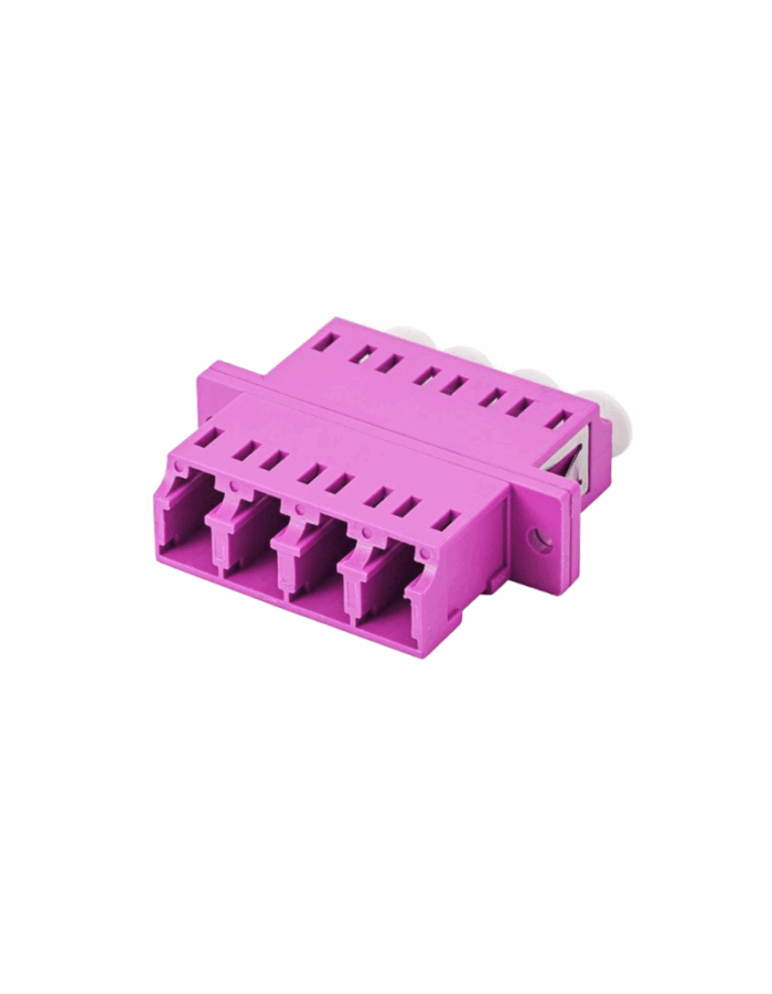 Acoplador FO LC Quad MM OM4 Violeta - Imagen 1