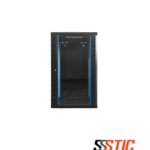 Gabinete de pared de 18 unidades de rack abatible con profundidad de 450mm y base posterior de 100mm.