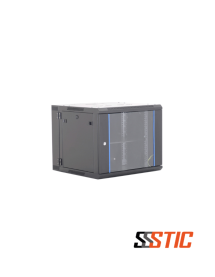 Gabinete de pared de 6 unidades de rack abatible con profundidad de 450mm más base de 100mm.