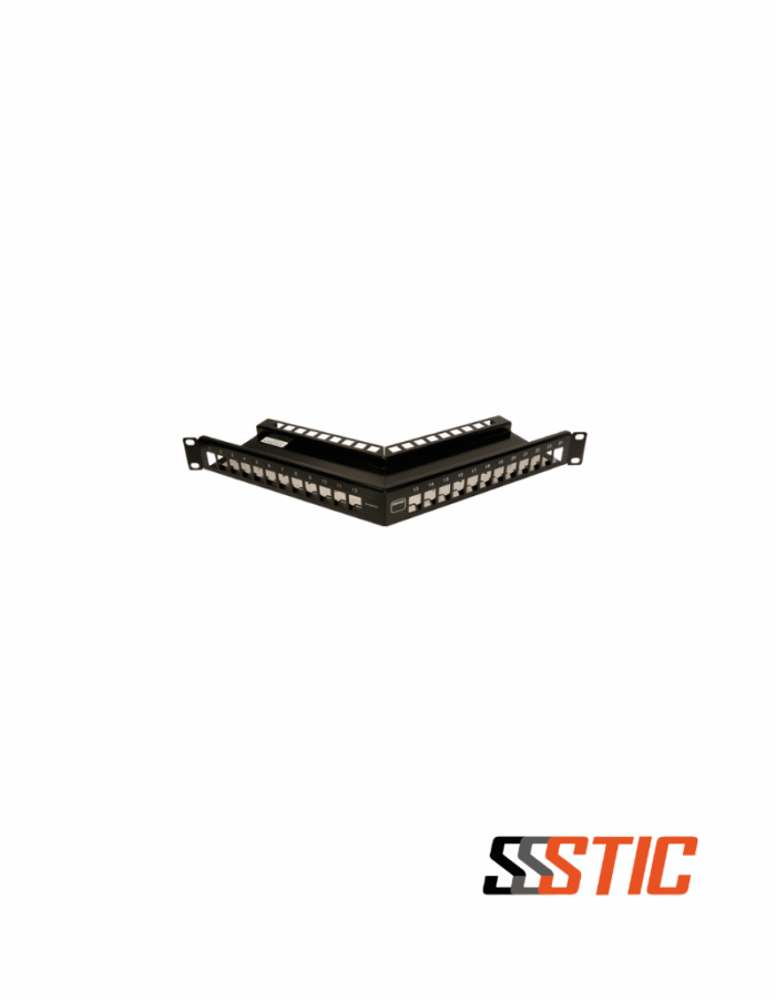 patch panel angular siemon modular cat6a cat7a blindado