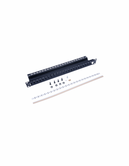 Patch Panel TERA Modular 24 Puertos Blindado 1 RU – Negro, para Cat6A / Cat7A