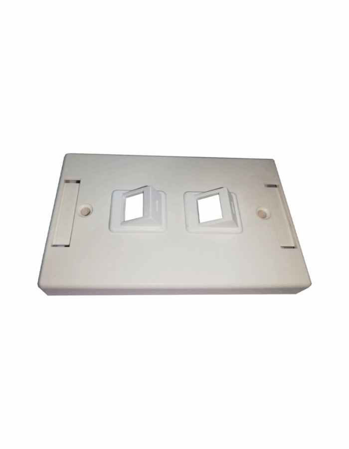 Face Plate 2 Puertos – Angled Bezel Type - Imagen 1