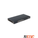 Switch PoE Dahua DH-CS4218-16ET-190 de 16 puertos 10/100 Mbps y 2 puertos Gigabit Uplink, 190W de potencia total.