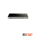 Switch gestionable D-Link DGS-1210-52 con 48 puertos Gigabit RJ45 y 4 ranuras SFP para rack.