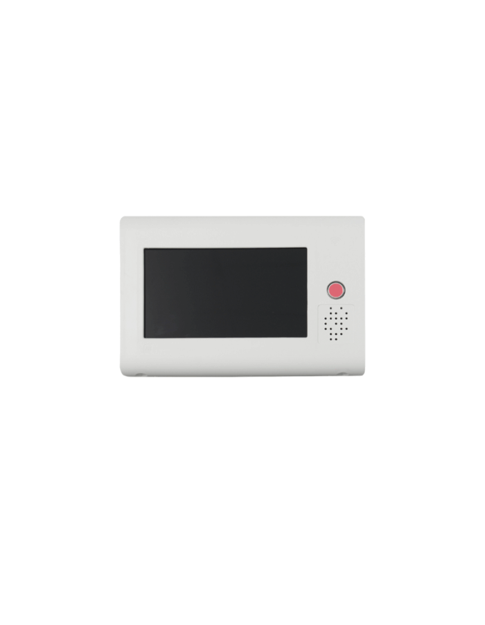 Terminal de habitación IP NX1021 con pantalla táctil de 7 pulgadas, PoE, VoIP y lector RFID para sistemas hospitalarios