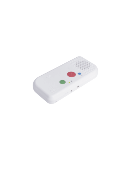 Terminal de habitación IP NX0019/B con PoE, VoIP, RFID y botón azul para sistemas de comunicación hospitalaria Helpnex
