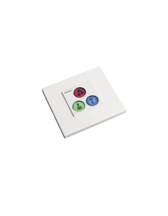 Módulo de 3 botones NX0392 rojo verde azul con bus RS485 y lector RFID para control y señalización