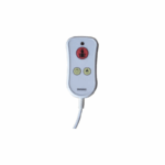 Pulsador ergonómico NX0883 IP67 con LED y conector DIN de 7 pines para control de luces y sistemas hospitalarios