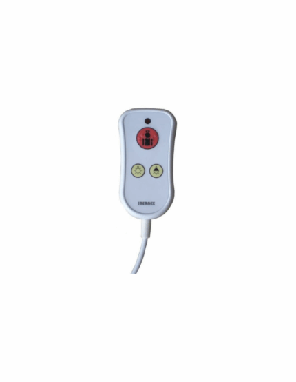 Pulsador ergonómico NX0883 IP67 con LED y conector DIN de 7 pines para control de luces y sistemas hospitalarios