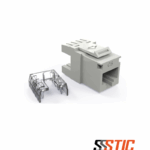 Conector hembra Multilan Cat.6 90°/180° Lightera de alto desempeño, compatible con IDC 110, PoE 802.3bt, RJ-11 y puertos estándar keystone. Disponible en rojo, negro, azul y blanco.