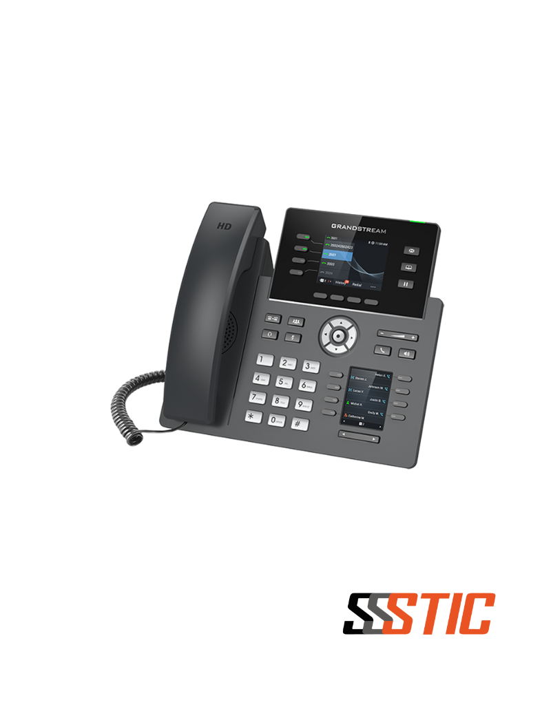 TE050038 Grandstream GRP2614 teléfono IP 4 líneas doble pantalla LCD WiFi Bluetooth Gigabit