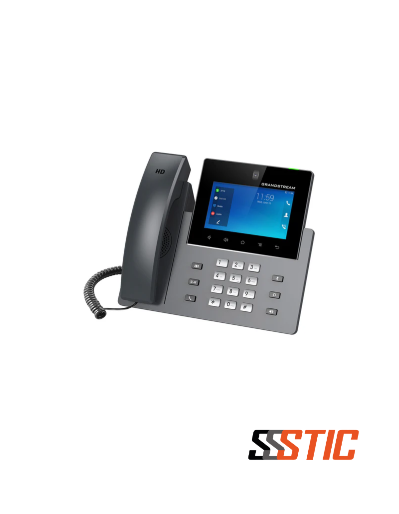 TE050089 Grandstream GXV3450 16-line IP Video Phone con pantalla 5″, cámara 2 MP, WiFi/Bluetooth, Android.