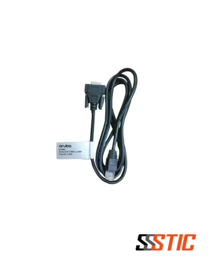Cable de consola HPE Aruba X2C2 JL448A con conectores RJ-45 y DB-9 para gestión de switches.
