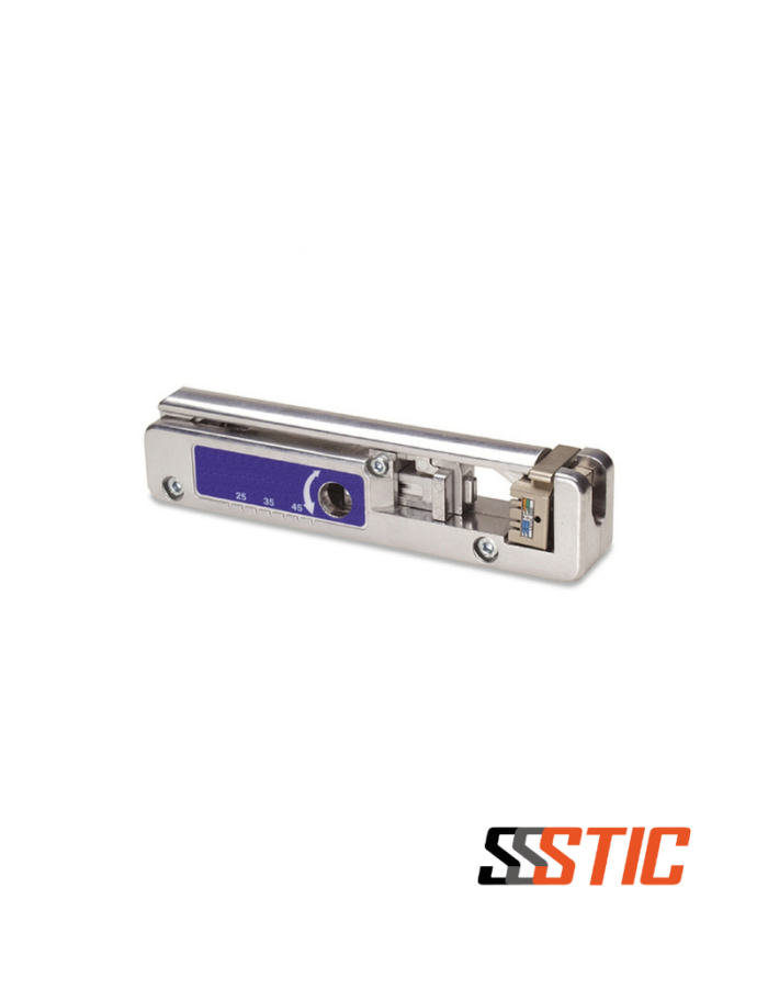 Herramienta de terminación CommScope JTT-180 con accesorio de fijación para jacks modulares.