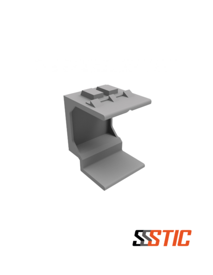 Inserto ciego gris CommScope serie SL para faceplates y paneles de parcheo.