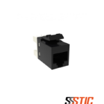 Jack modular CommScope SL110-6-BK Categoría 6 UTP de color negro para red de datos.