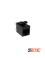 Jack modular CommScope SL110-6-BK Categoría 6 UTP de color negro para red de datos.