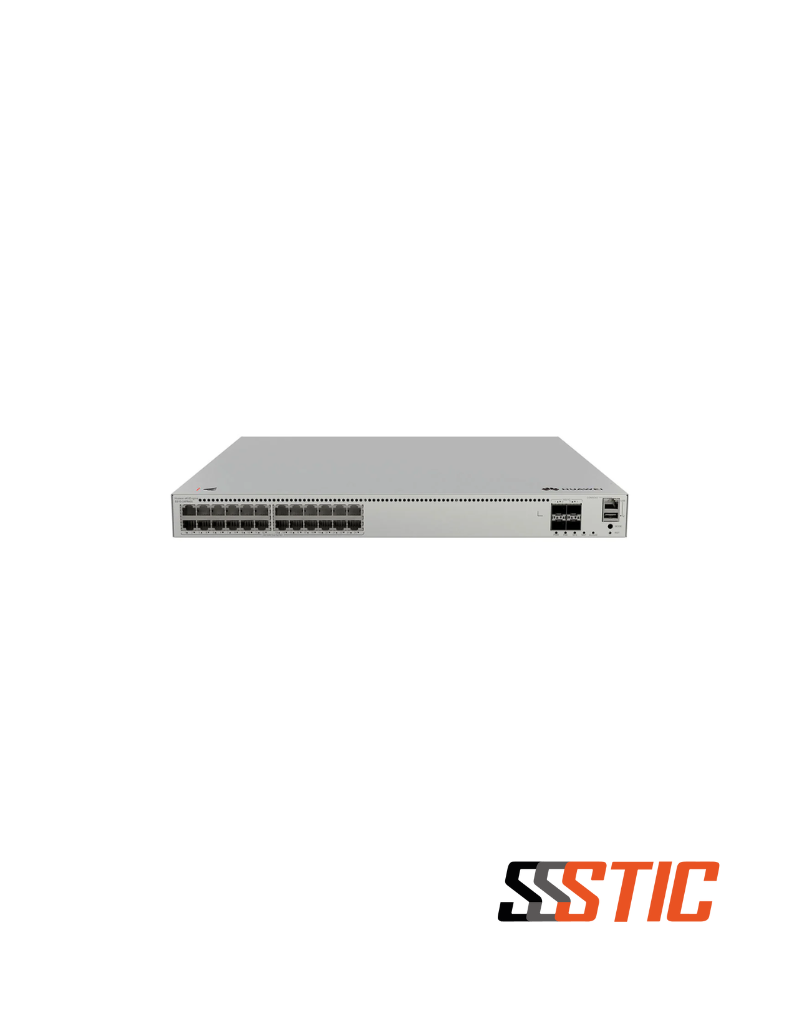 Switch Huawei eKitEngine S310-24PN4X con 24 puertos 2.5G PoE++ y 4 puertos 10G SFP+ para rack. Switch Huawei eKitEngine S310-24PN4X con 24 puertos 2.5G PoE++ y 4 puertos 10G SFP+ para rack.