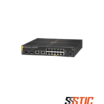 Switch gestionable Aruba CX 6100 12G con 12 puertos PoE+ y 2 ranuras SFP+ de 10Gbps.
