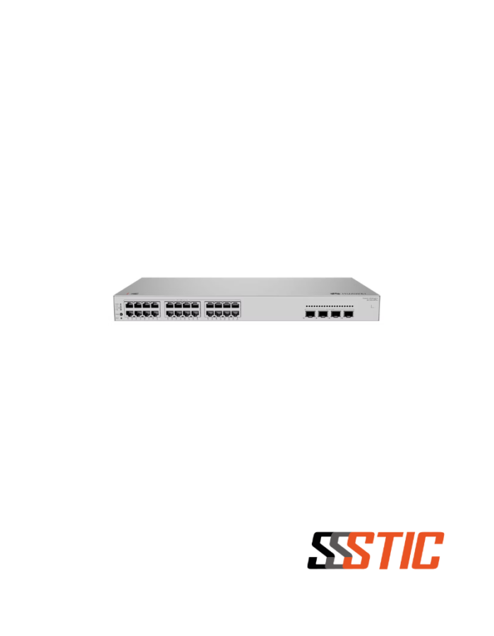 Switch gestionable Huawei eKitEngine S310S-24P4J de 24 puertos Gigabit PoE+ y 4 puertos combo.