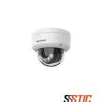 Cámara de red domo fija Hikvision DS-2CD1123G2-LIU con tecnología Smart Hybrid Light y detección de personas y vehículos.