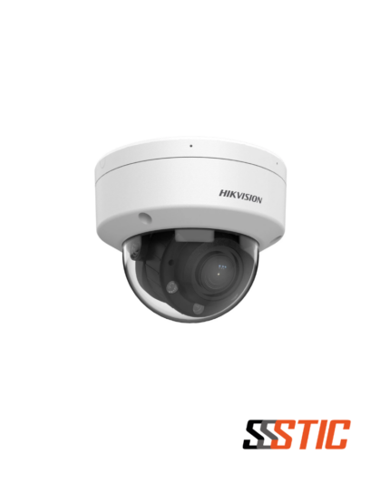 Cámara de red tipo domo Hikvision DS-2CD1743G2-LIZU de 4 MP con lente varifocal motorizado y tecnología Smart Hybrid Light.