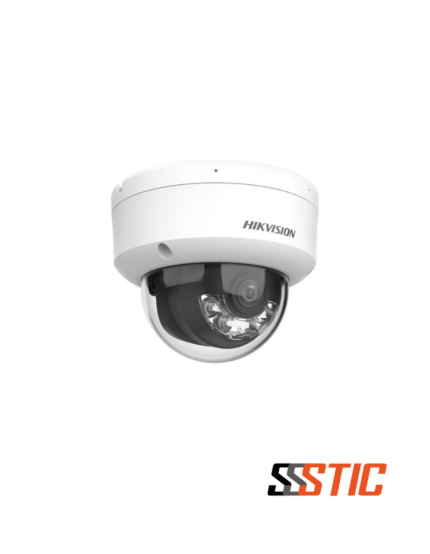 Cámara de red tipo domo fijo Hikvision DS-2CD1143G2-LIU de 4 MP con Smart Hybrid Light y detección inteligente de personas.