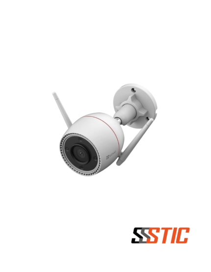 Cámara de seguridad exterior EZVIZ H3c 2K con visión nocturna en color, audio bidireccional y defensa activa.