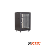 Gabinete de piso Finen F1-AS6832-P de 32 unidades de rack con kit de ventilación y puerta posterior de malla.