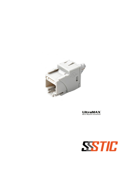 Jack RJ-45 Categoría 6 Siemon UltraMAX código U6-P00NB para montaje en patch panel modular.