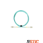 Jumpers de fibra óptica Siemon OM4 LC a LC dúplex de 3 metros, color aqua con chaqueta LSZH.