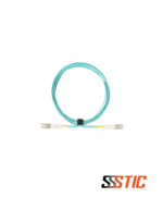 Jumpers de fibra óptica Siemon OM4 LC a LC dúplex de 3 metros, color aqua con chaqueta LSZH.