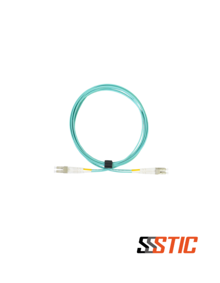 Jumpers de fibra óptica Siemon OM4 LC a LC dúplex de 3 metros, color aqua con chaqueta LSZH.