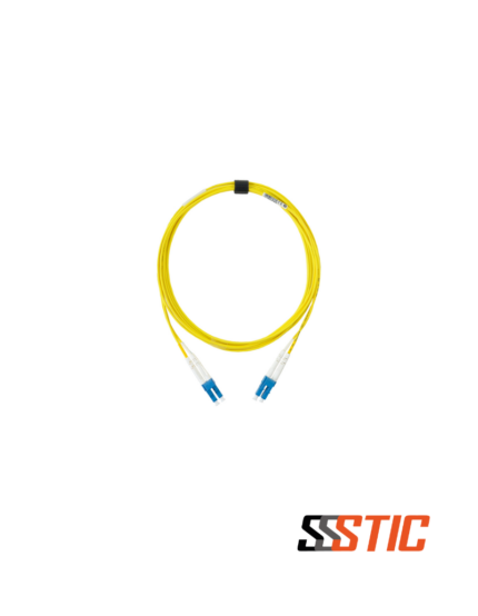 Patch cord de fibra óptica monomodo Siemon XGLO LC a LC dúplex de 3 metros, color amarillo con chaqueta LSZH.
