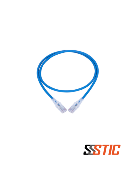 Patch cord de red Siemon Categoría 6 UTP de 0.9 metros, color azul con chaqueta LSZH y bota snagless.