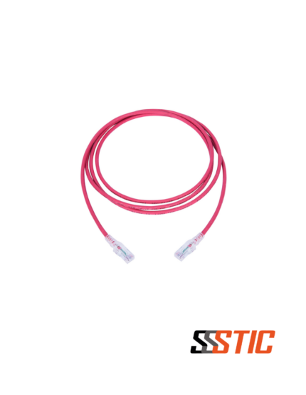 Patch cord de red Siemon Categoría 6 UTP de 2.1 metros, color rojo con chaqueta LSZH y bota protectora delgada.