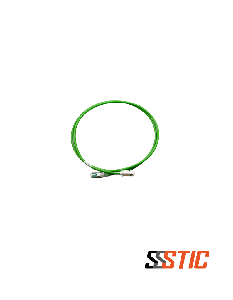 Patch cord de red blindado Siemon Z-MAX Categoría 6A de 1.5 metros, color verde con chaqueta LSZH y bota snagless. Patch cord de red blindado Siemon Z-MAX Categoría 6A de 1.5 metros, color verde con chaqueta LSZH y bota snagless.