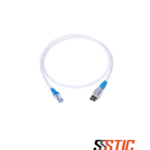 Patch cord híbrido Siemon TERA a RJ-45 de 1 metro, color azul, Categoría 7A con chaqueta LSZH.