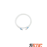 Patch cord híbrido Siemon TERA a RJ-45 de 2 pares, longitud 3 metros, color blanco con bota azul y chaqueta LSZH.