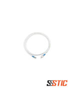 Patch cord híbrido Siemon TERA a RJ-45 de 2 pares, longitud 3 metros, color blanco con bota azul y chaqueta LSZH.