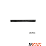 Patch panel modular vacío Siemon UltraMAX de 24 puertos, 1U de altura, color negro, para racks de 19 pulgadas.