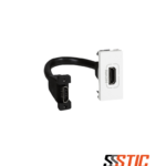 Toma HDMI preconectorizada Legrand Mosaic 078778 de 1 módulo en color blanco con latiguillo.