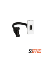 Toma HDMI preconectorizada Legrand Mosaic 078778 de 1 módulo en color blanco con latiguillo.