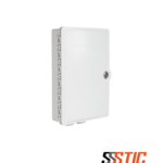 Caja de distribución de fibra óptica Nexconec WP06U1 IP65 para 24 fibras, color gris RAL 7035.
