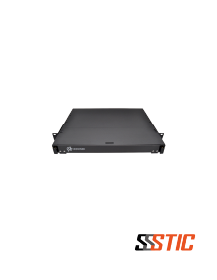 Bandeja modular de fibra óptica Nexconec MP3PP01 1U deslizable para 3 módulos LGX, color negro.