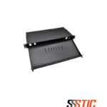 Bandeja de fibra óptica fija Nexconec SPP24S de 1U para 24 puertos SC o LC Duplex, color negro.