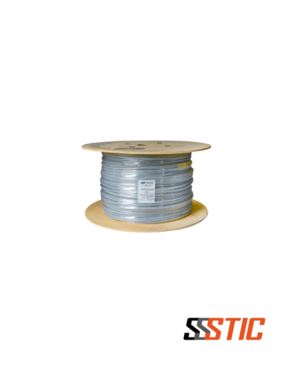 Bobina de cable de automatización RS485 Condenerg Dataxcom de 22AWG con blindaje y chaqueta LSZH gris.